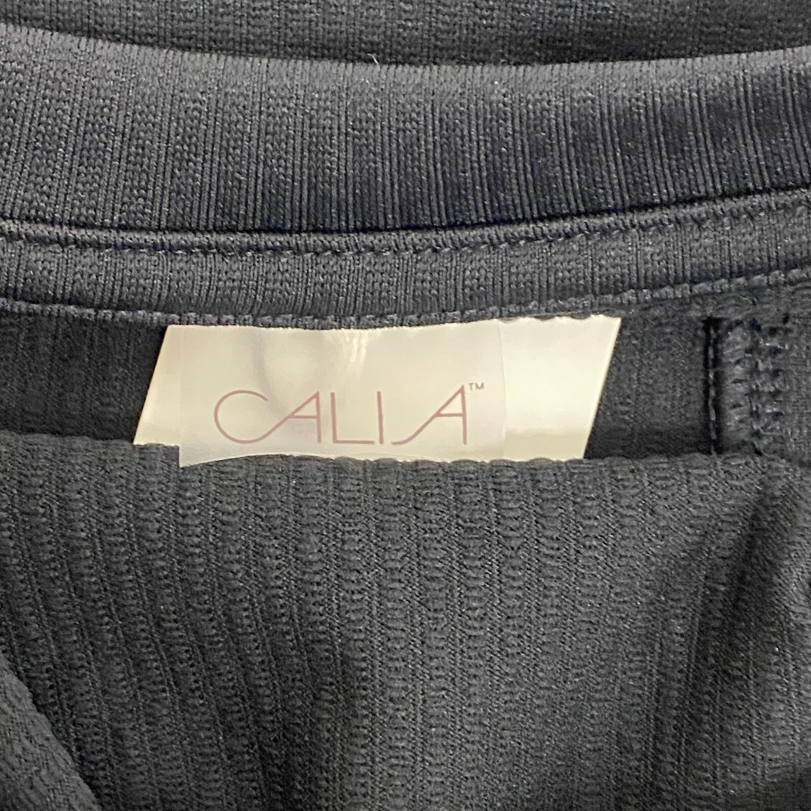 Calia Womens Rib Tank Pure Black Sleeveless Solid Stylish Trendy WAX11166