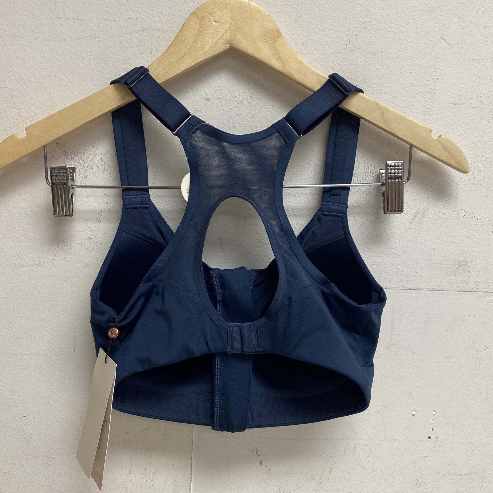 Calia Women High support Go All Out Zip Front Bra Ardosia Slate WAX17103 New