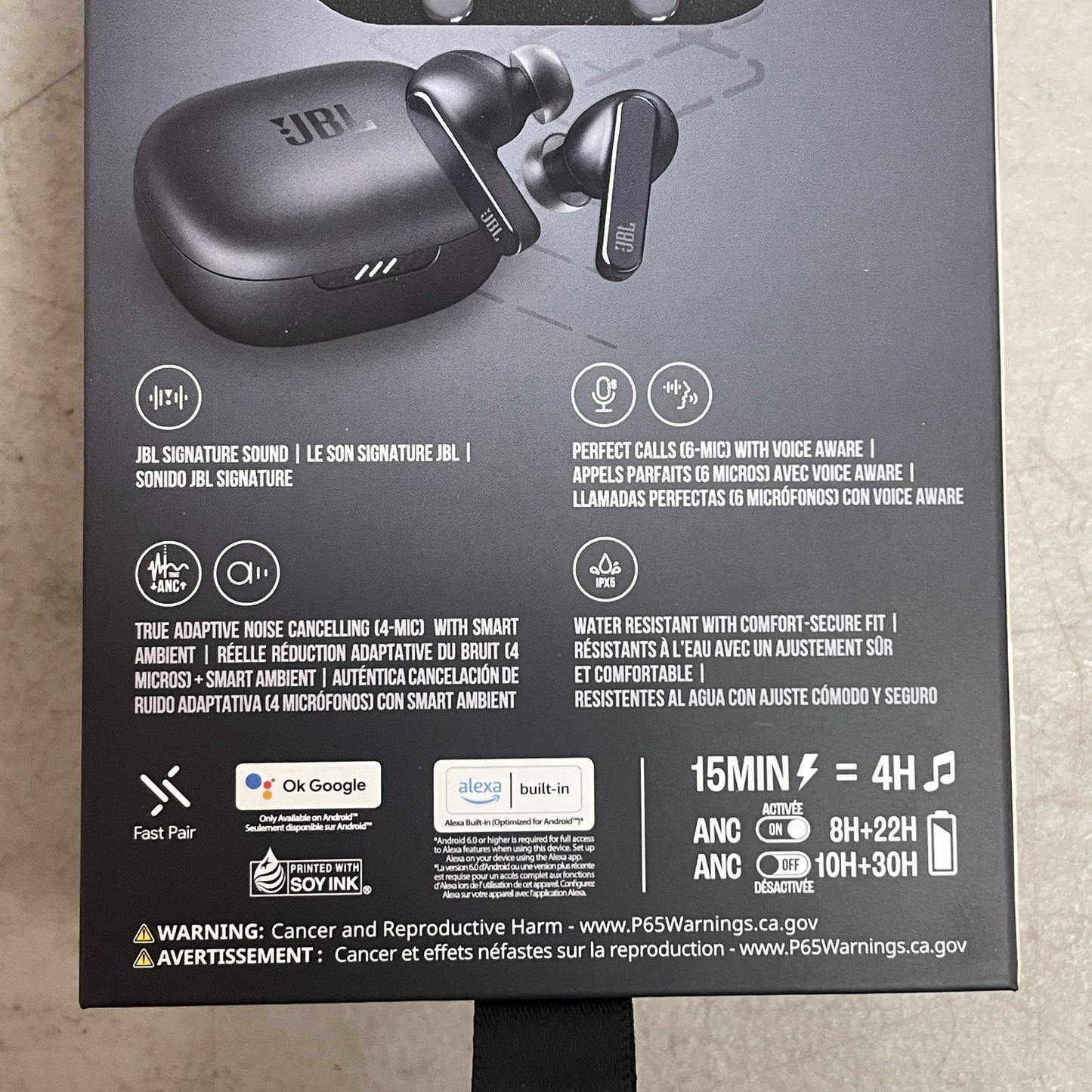 JBL Live Pro 2 True-Wireless Noise Canceling Headphones In Ear Earbuds Black NIB