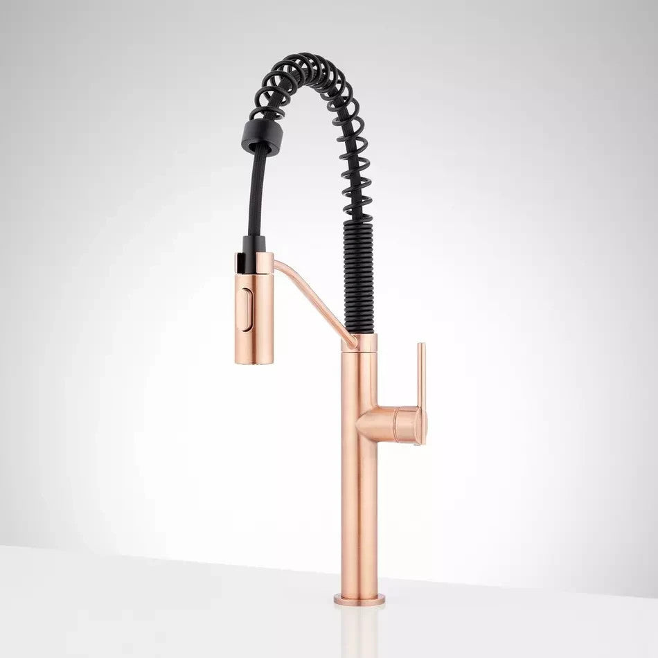 Signature Hardware Eiler 1.8 GPM Pull‑Down Kitchen Faucet Antique Copper