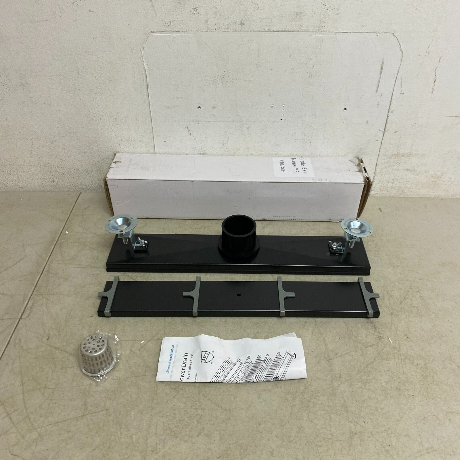 Signature Hardware 18" Cohen Linear Tile-In Shower Drain - with Drain Flange M,,