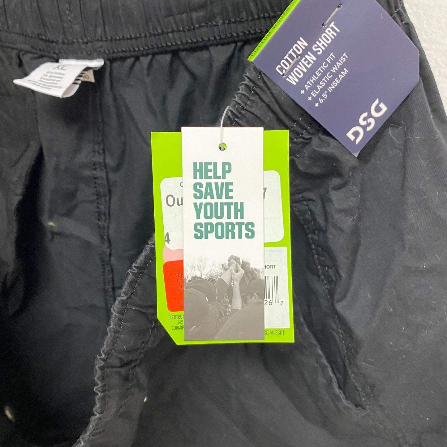 DSG 6.5" Men's Casual Cotton Short PURE BLACK Solid  DAM22100