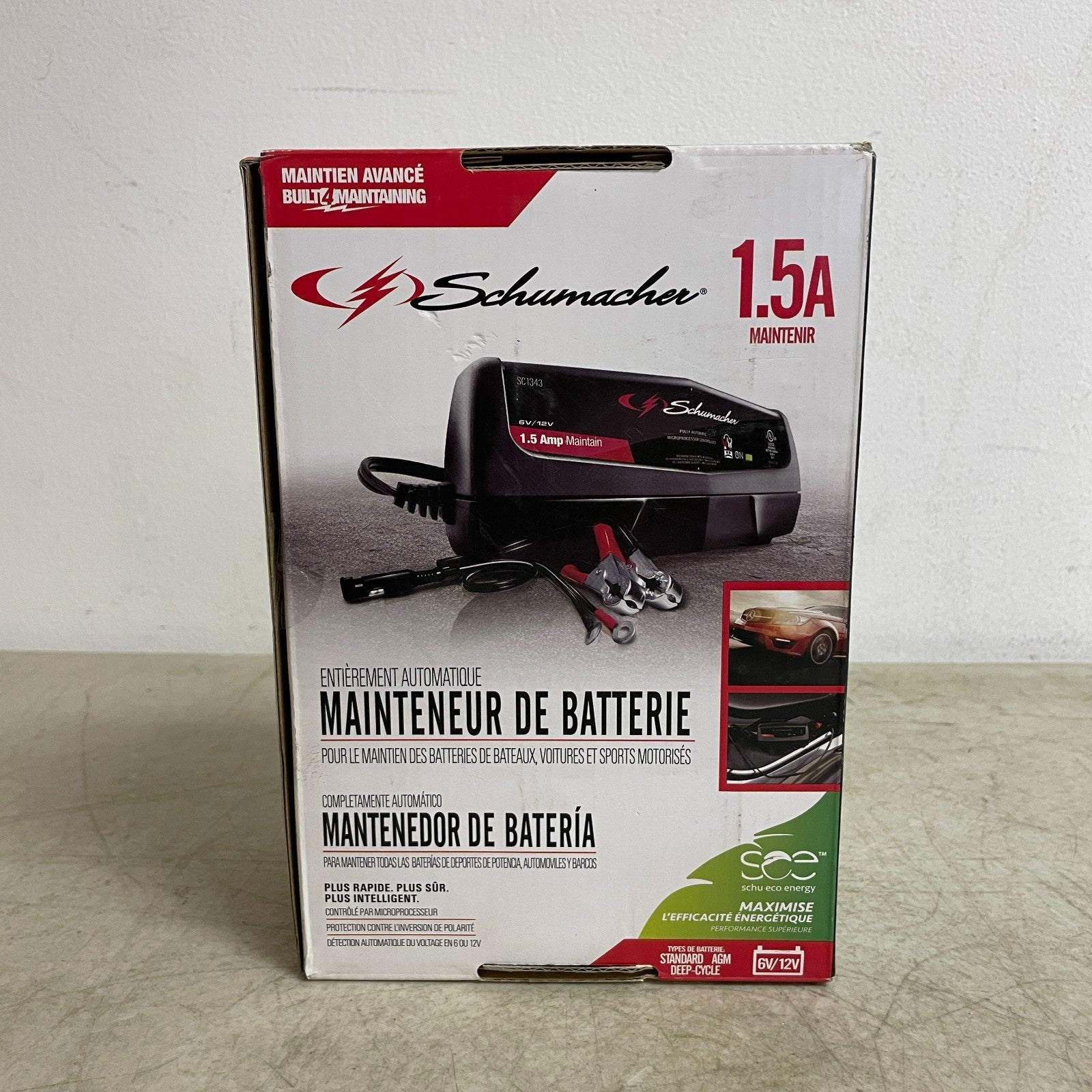 Schumacher 6V/12V 15A Fully Automatic Battery Charger Maintainer SC1343