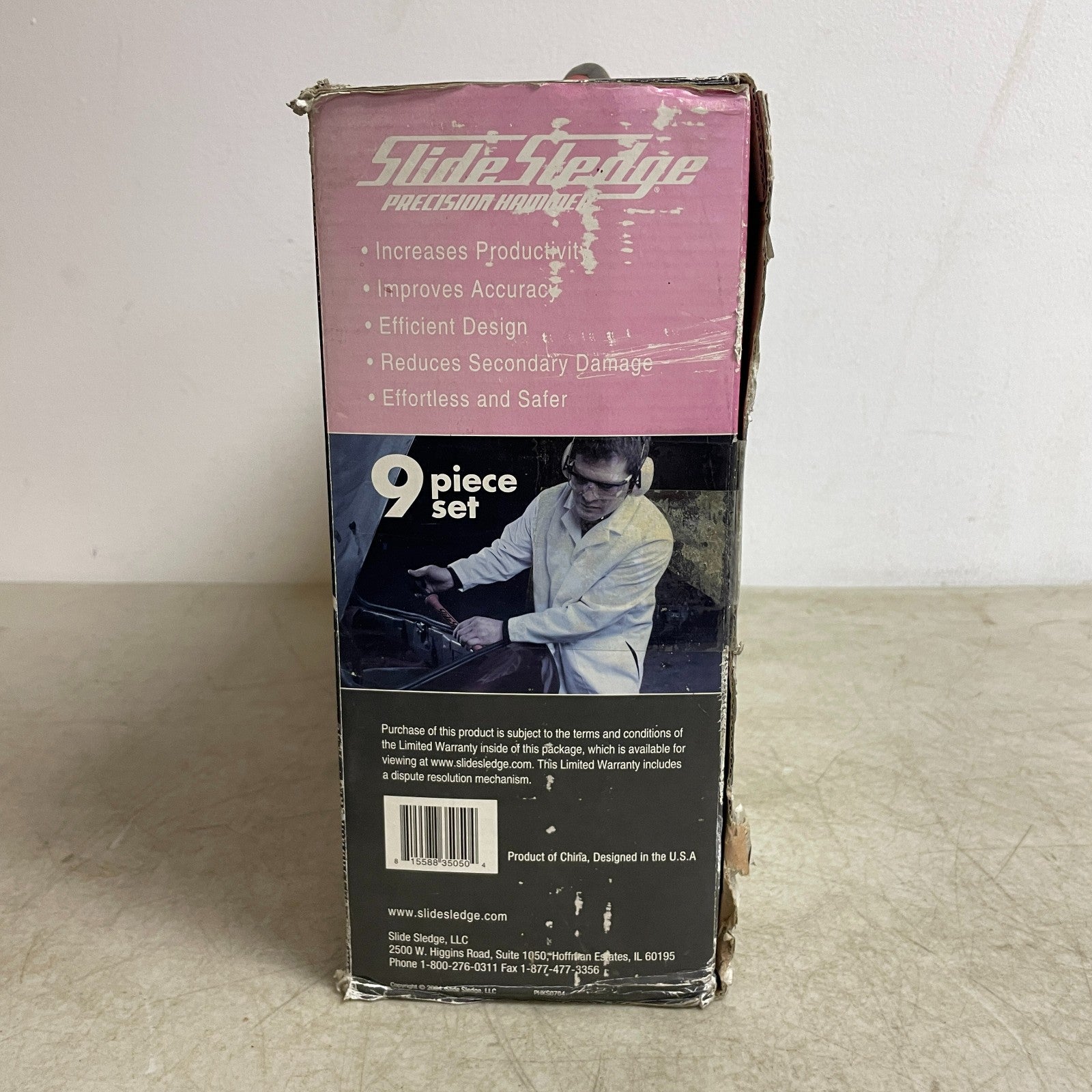 Slide Sledge Precision Hammer 9-Pc Set Interchangeable Tips 35050