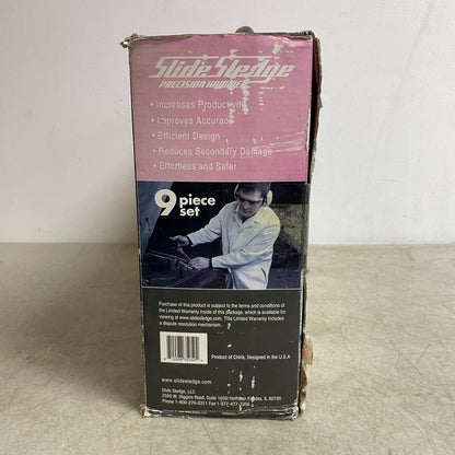 Slide Sledge Precision Hammer 9-Pc Set Interchangeable Tips 35050