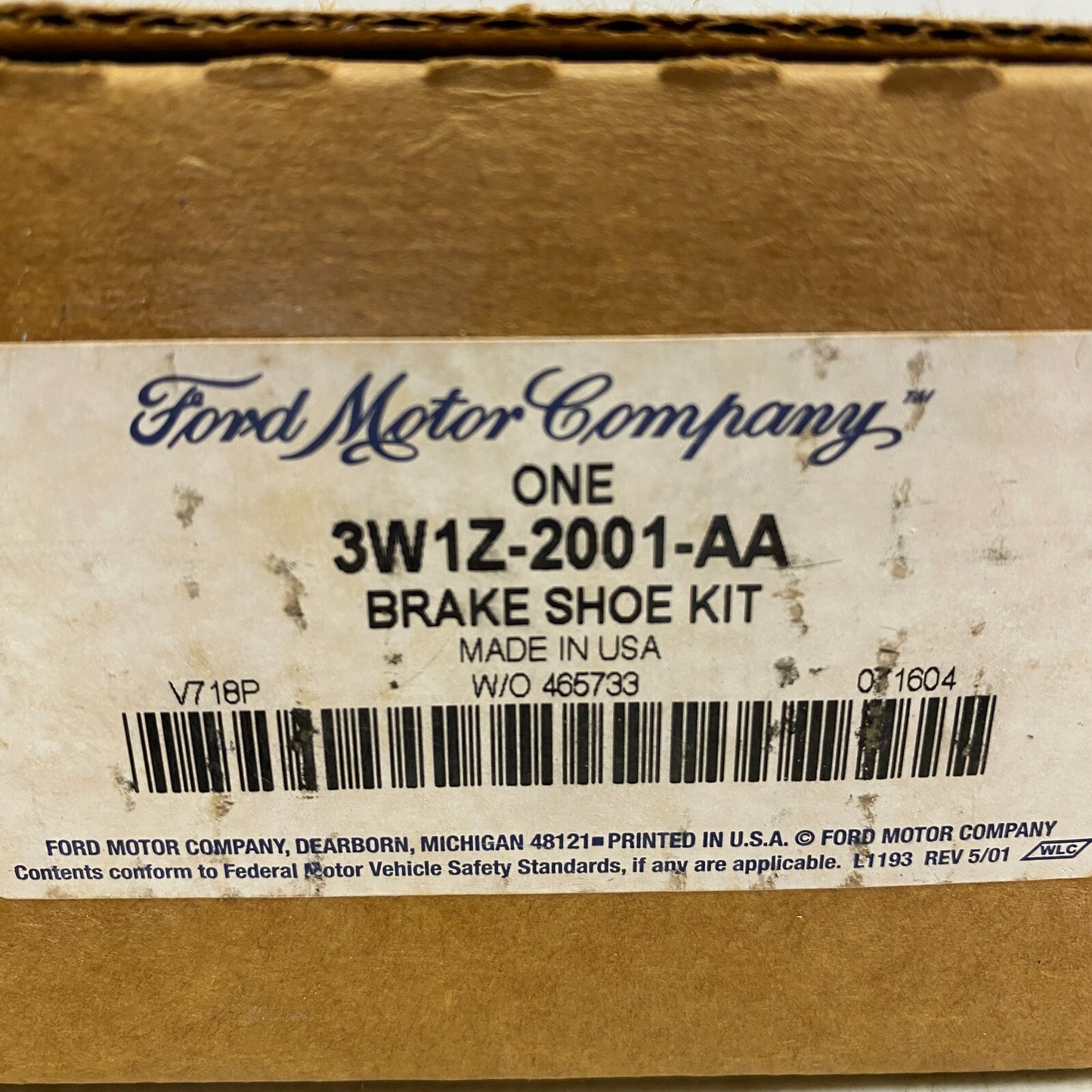 Ford Brake Shoe Kit 3W1Z-2001-AA , Brand New