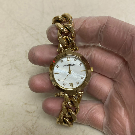 Armitron Women's Genuine Crystal Accented Chain Bracelet Watch, 75/5822GP