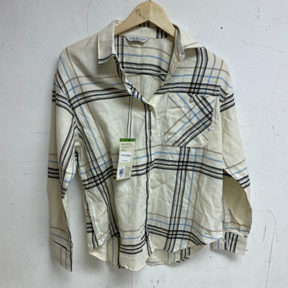 Alpine Design Women's W AD Journey Oversized Flannel Soft White Arrow Plaid