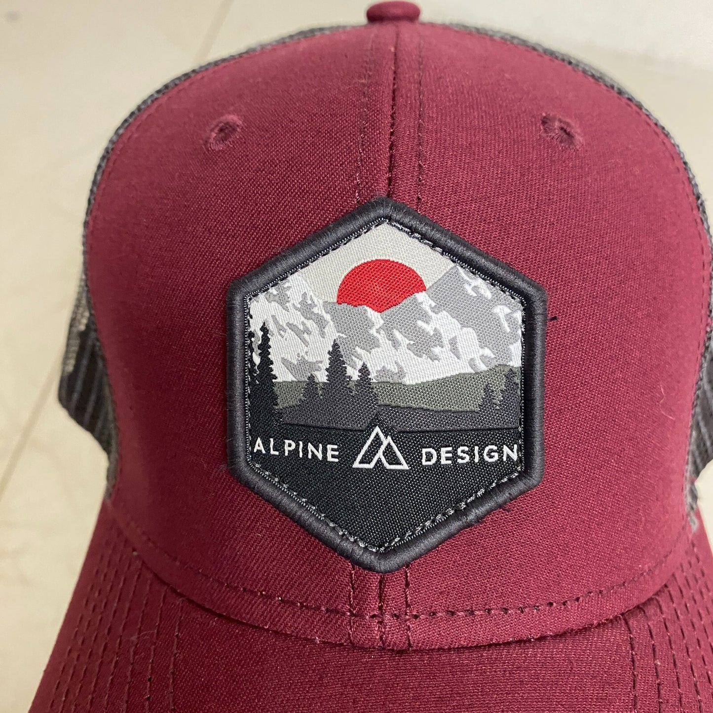Alpine Design Men's AD M Patch Trucker Maroon ADMA3005