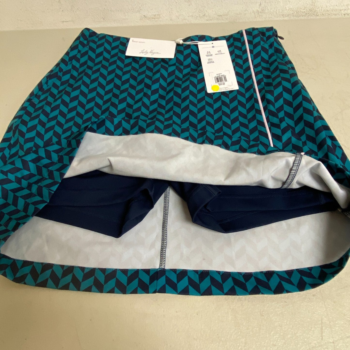 Lady Hagen Womenâs 17" Wrap Trendy Skort Herringbone Turquoise WGH37003 New