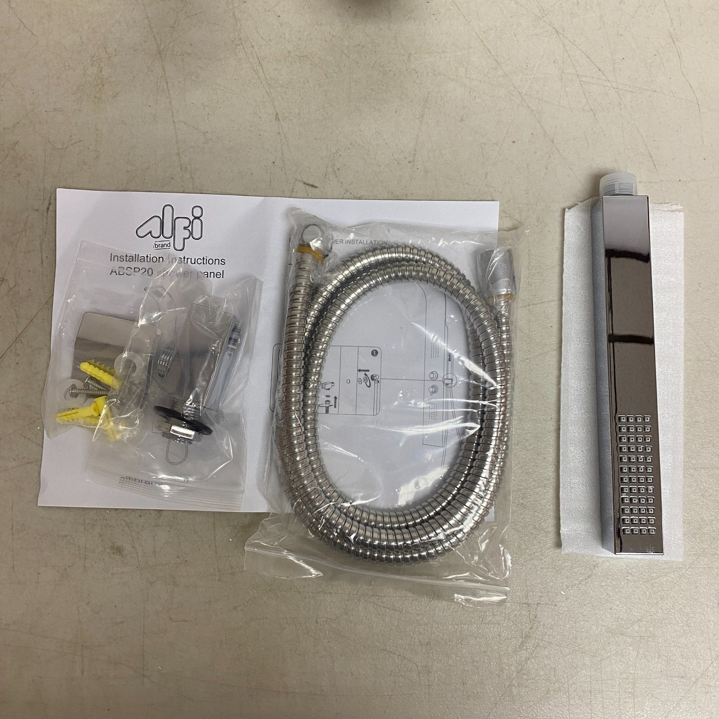 ALFI brand ABSP20 Alfi Trade Pressure Balanced Shower Panel - Stainless Steel