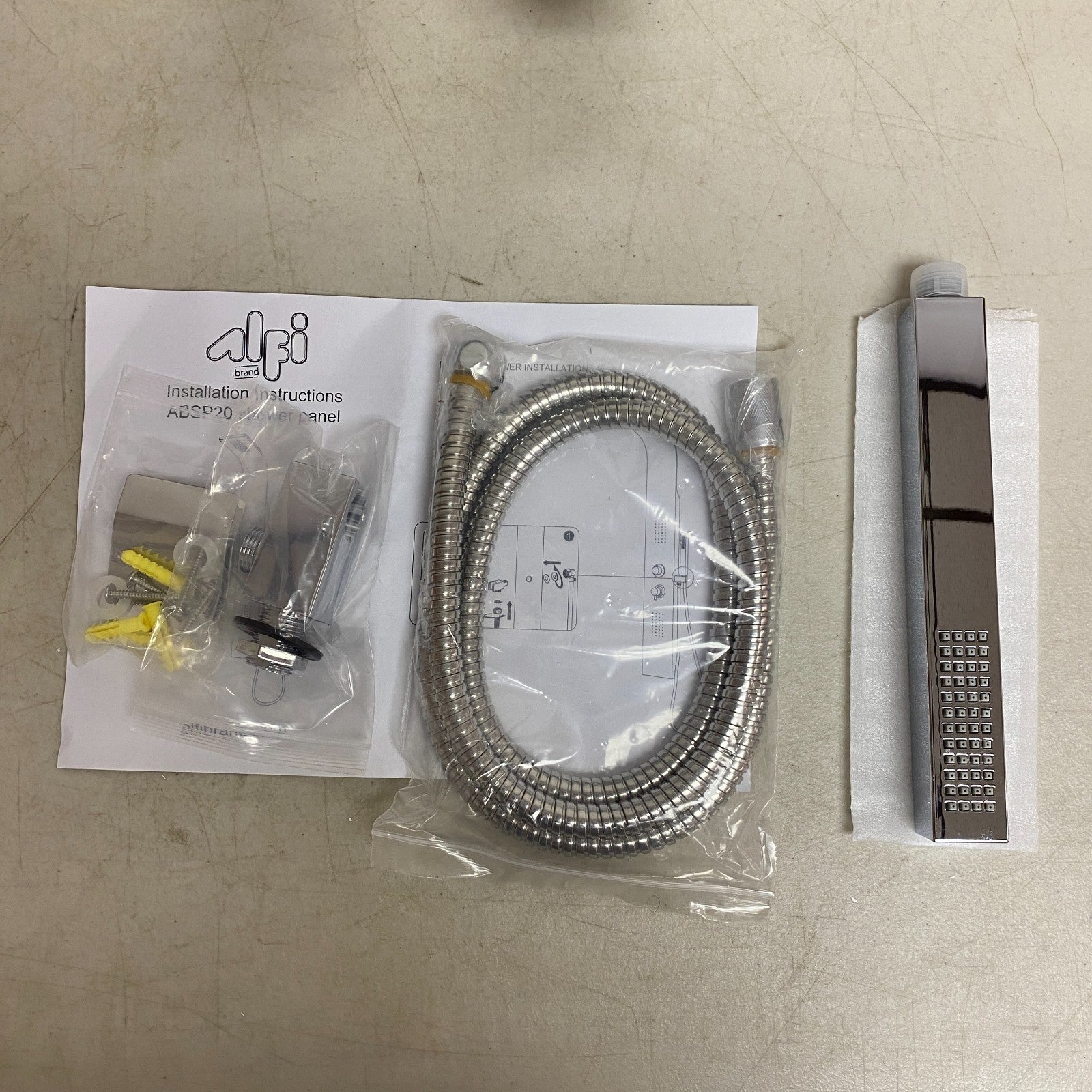 ALFI brand ABSP20 Alfi Trade Pressure Balanced Shower Panel - Stainless Steel