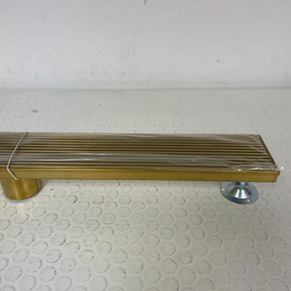 Signature Hardware 28" Carmen Linear Shower Drain - Brushed Gold