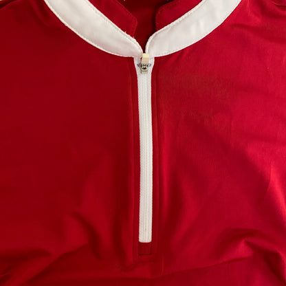 Lady Hagen Womens Contrast Trim Slvs Polo Positive Red WGH11476 BRAND NEW