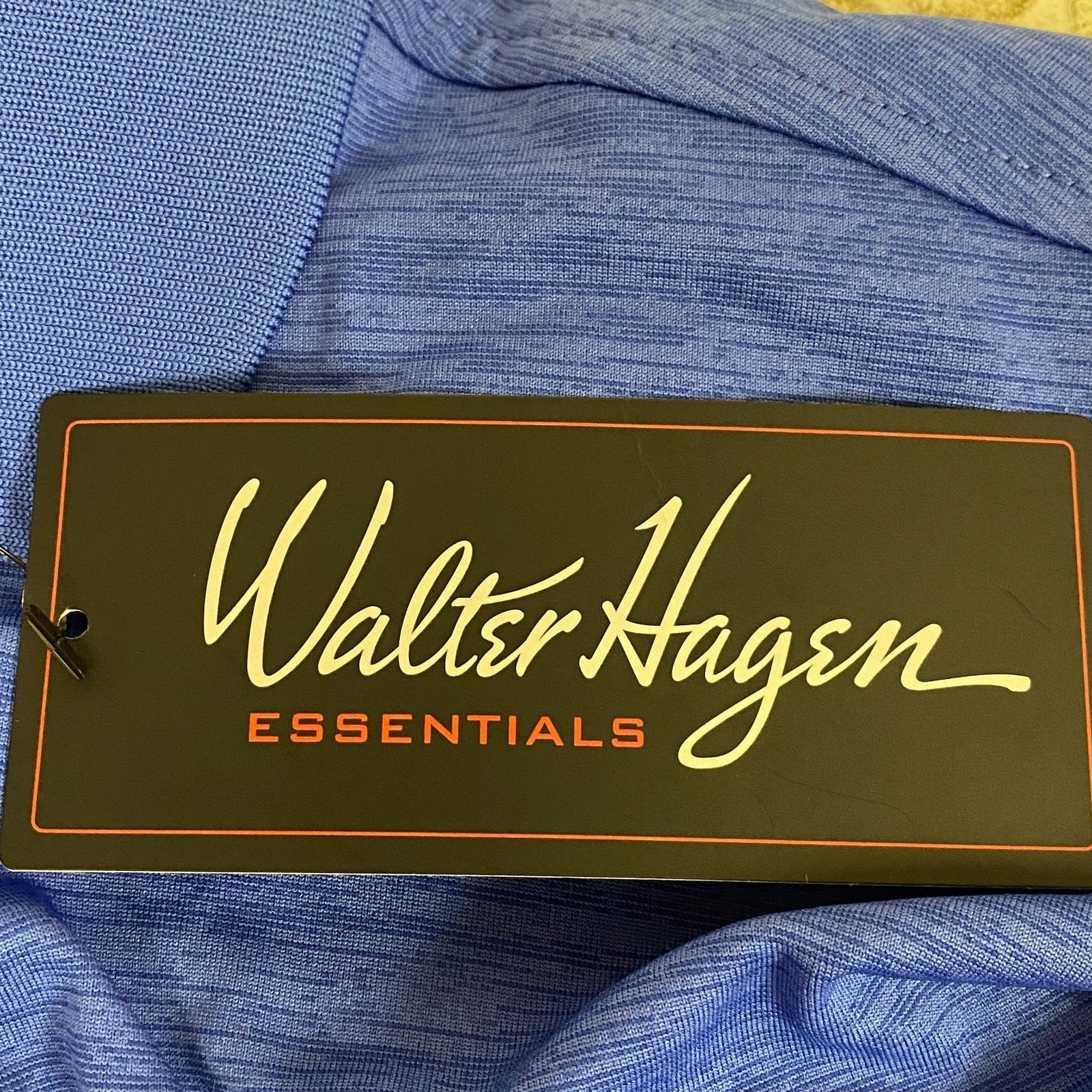 Walter Hagen Essentials Menâs Space Dye Golf Polo Daybreak Blue MGA31151