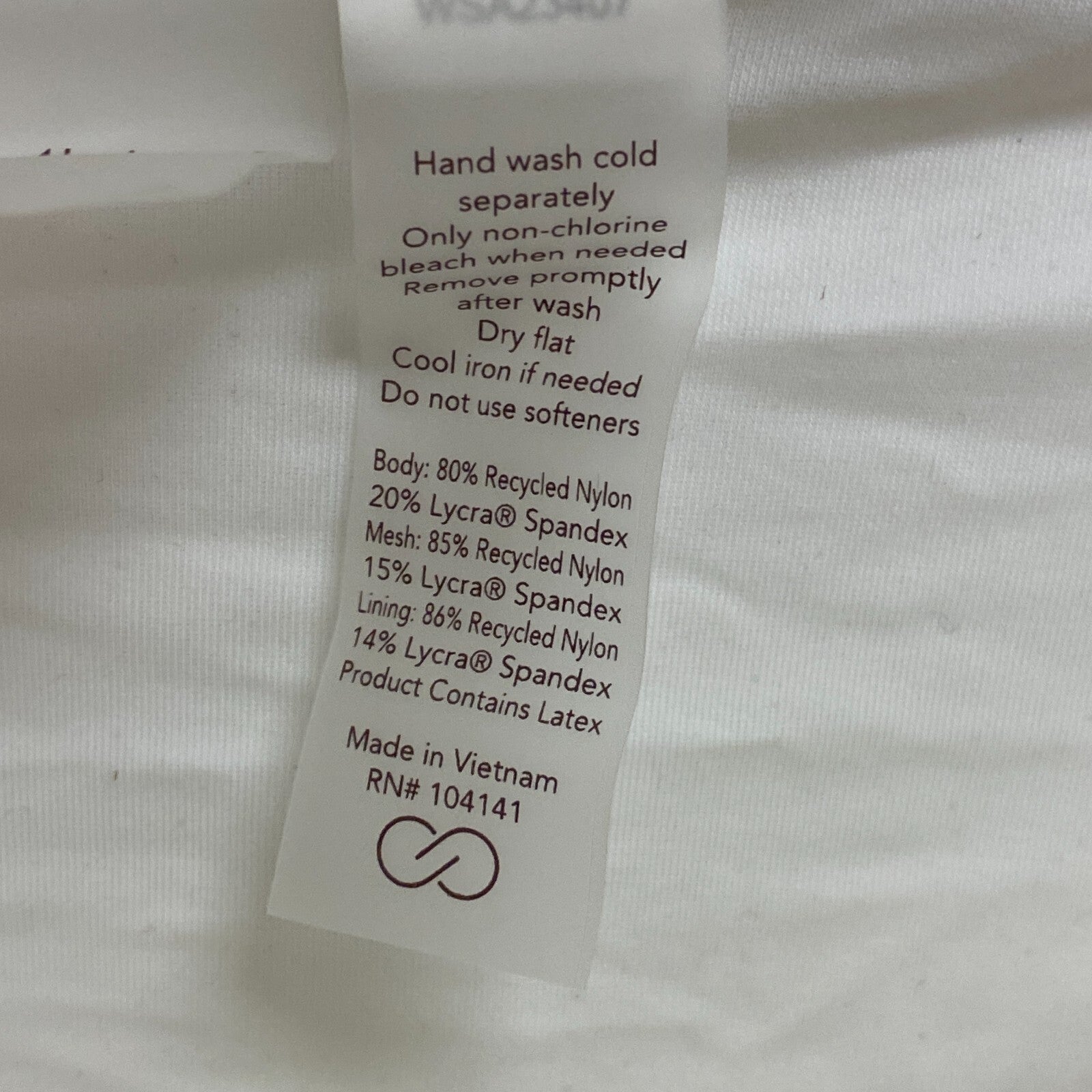 CALIA Women's Swim Collection High Rise Shirred V Front Bottom White WSA23407