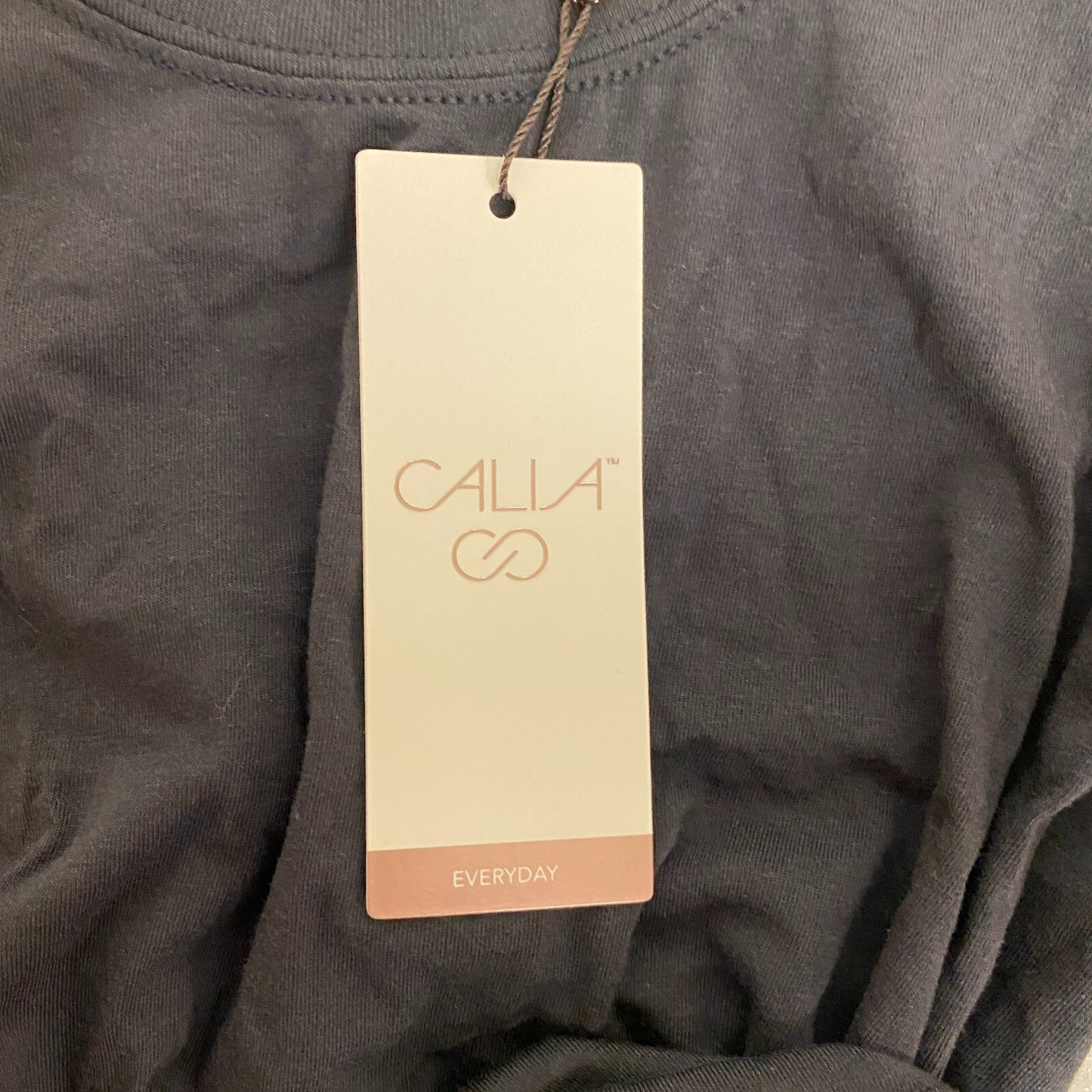 Calia Womens Everyday Slim Scoop Tank Pure Black Sleeveless Solid WAX11199