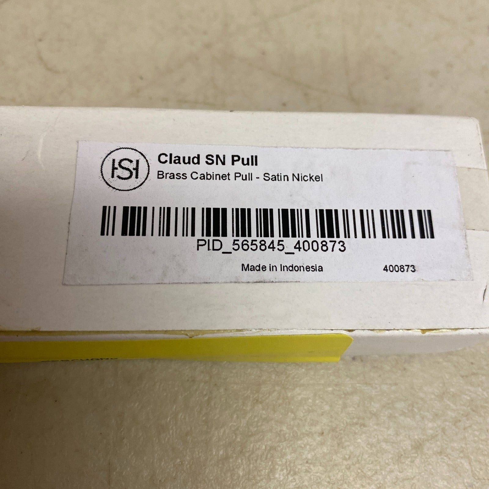 Signature Hardware Brass cabinet pull Satin Nickel Claud SN Pull