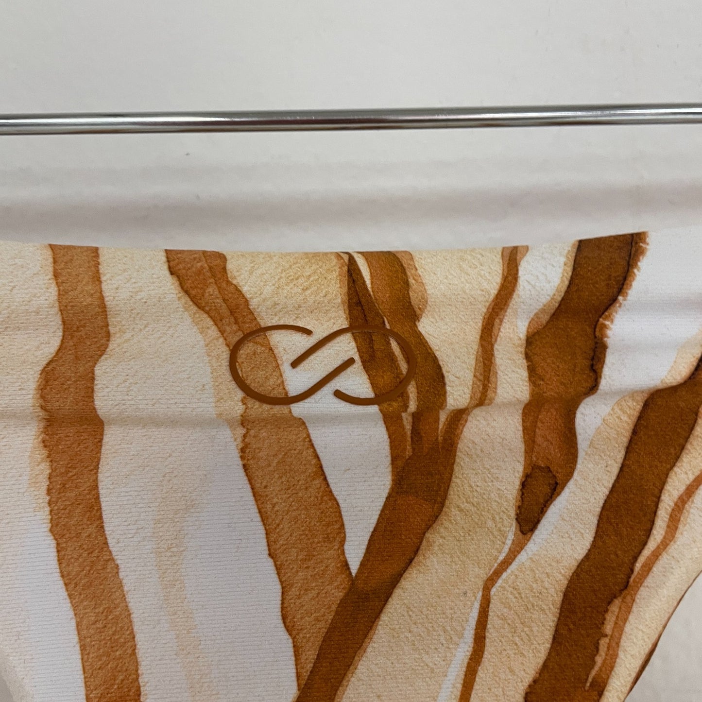 Calia Tie Front Long Sleeve Patchwork Top WSA22218PRTWP Womenâs