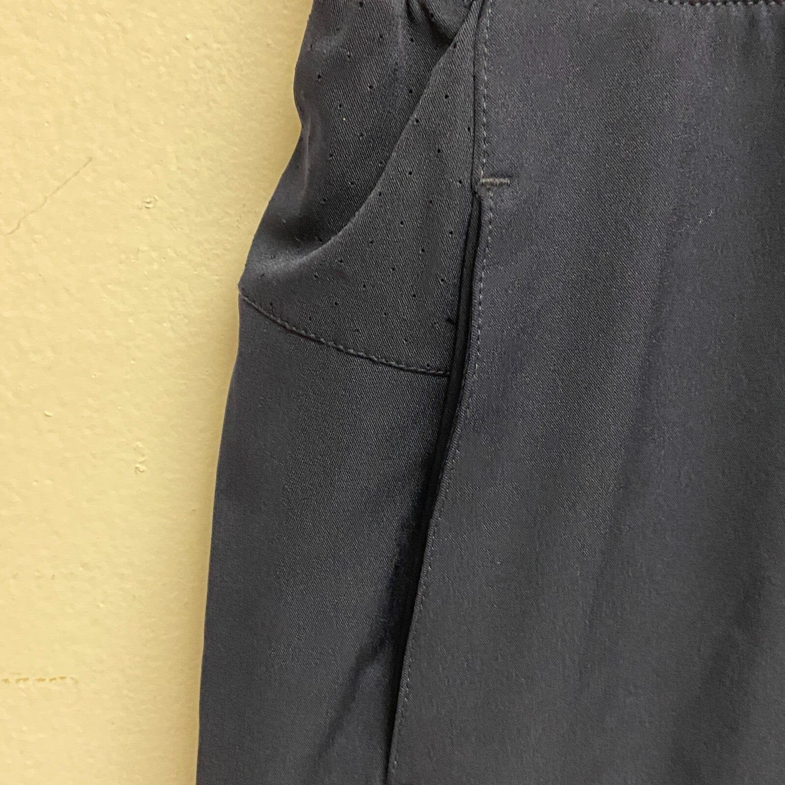 Lady Hagen Womens 16" Perforated Skort Dark Navy Solid Stylish Trendy WGH17432