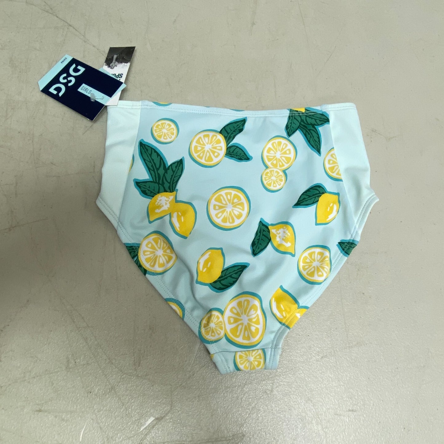 DSG Girls High Waist Swim Bottom Graphical Print Mint Lemon Calm Green DSG8127