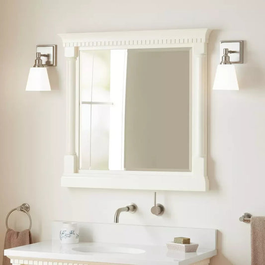Signature Hardware 34" Claudia SH6623429WH Vanity Mirror - White