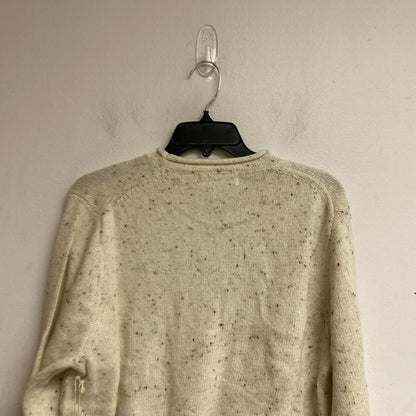 Mutual Weave Crew Neck Long Sleeve Mock Turtle Neck Sweater Size L Color Ivory