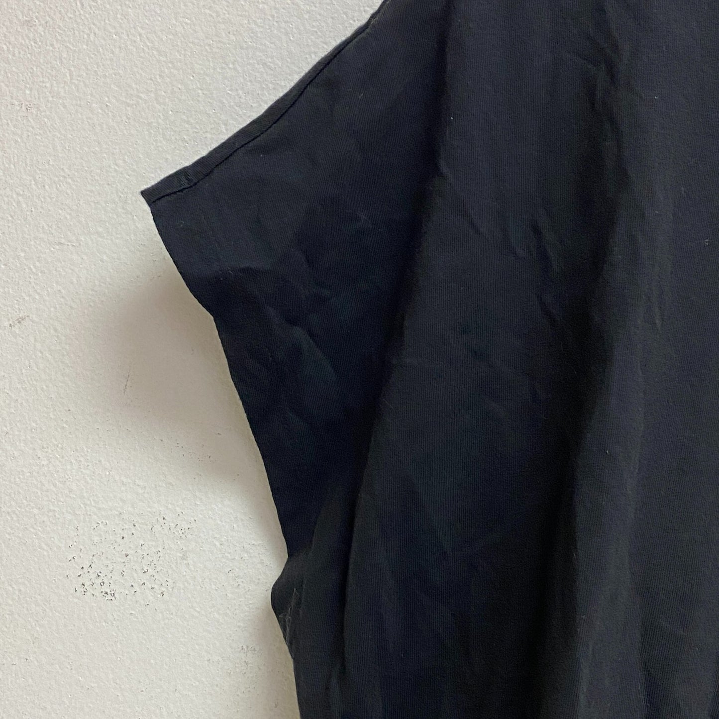 DSG Women's Cinched Hem T-Shirt Pure Black Solid Short Sleeve DAW12116