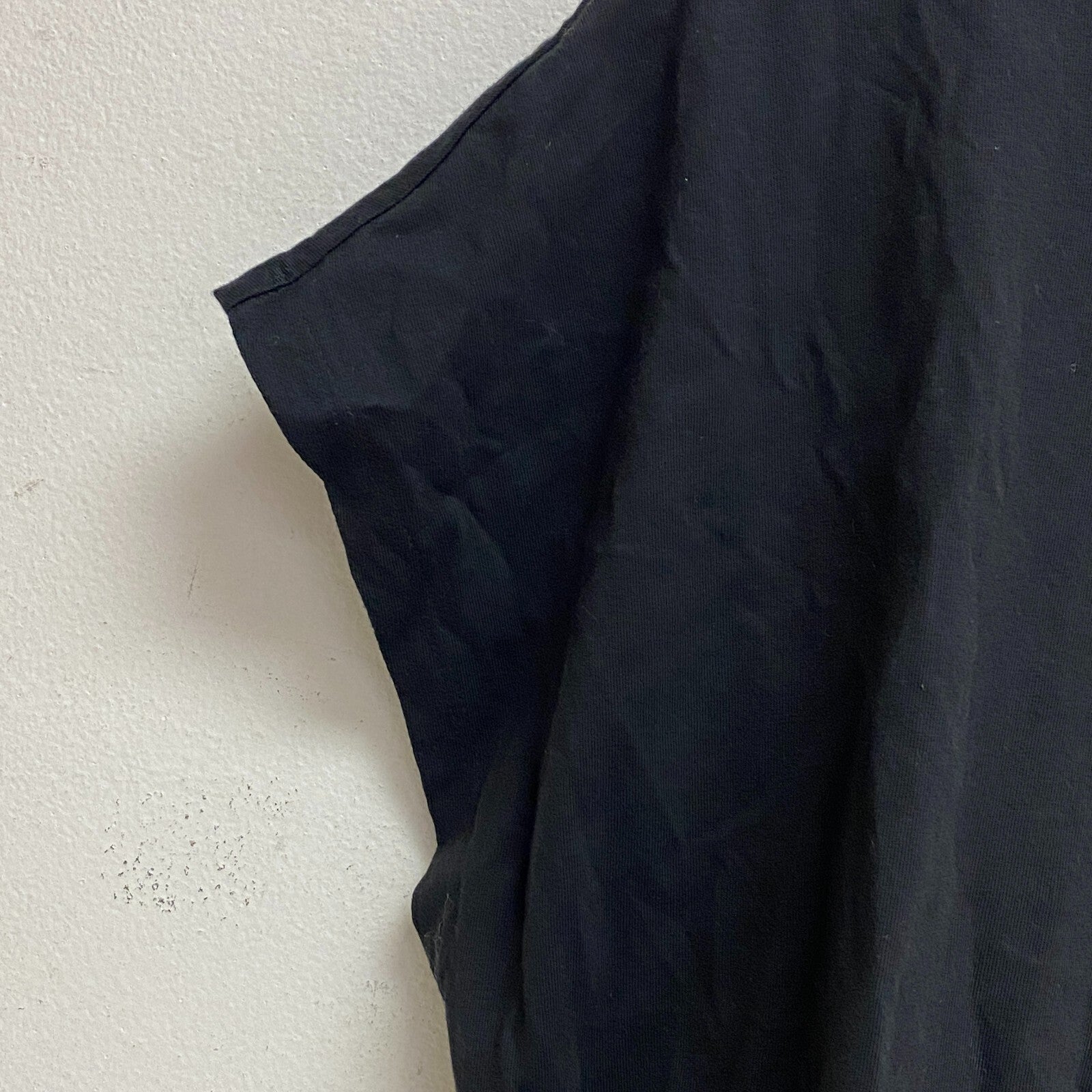 DSG Women's Cinched Hem T-Shirt Pure Black Solid Short Sleeve DAW12116