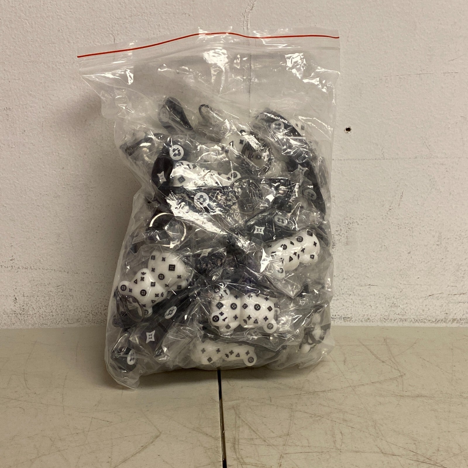 Assorted Louis Viton Silicone With White 3D Bear Keychain/Bag Charm/Car Ornament