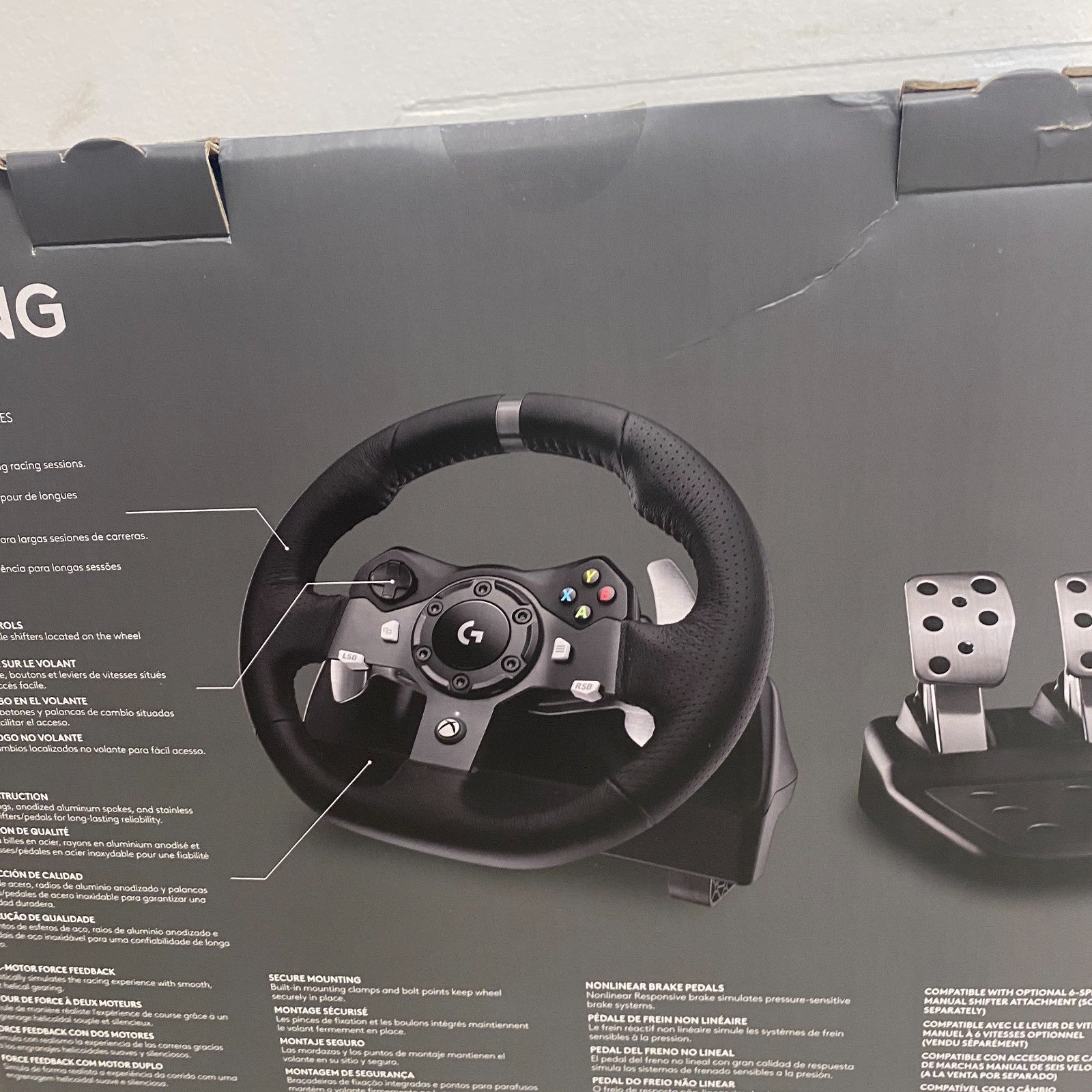 Logitech G920 Driving Force Racing Wheel & Pedals for Xbox Series X|S, Xbox New
