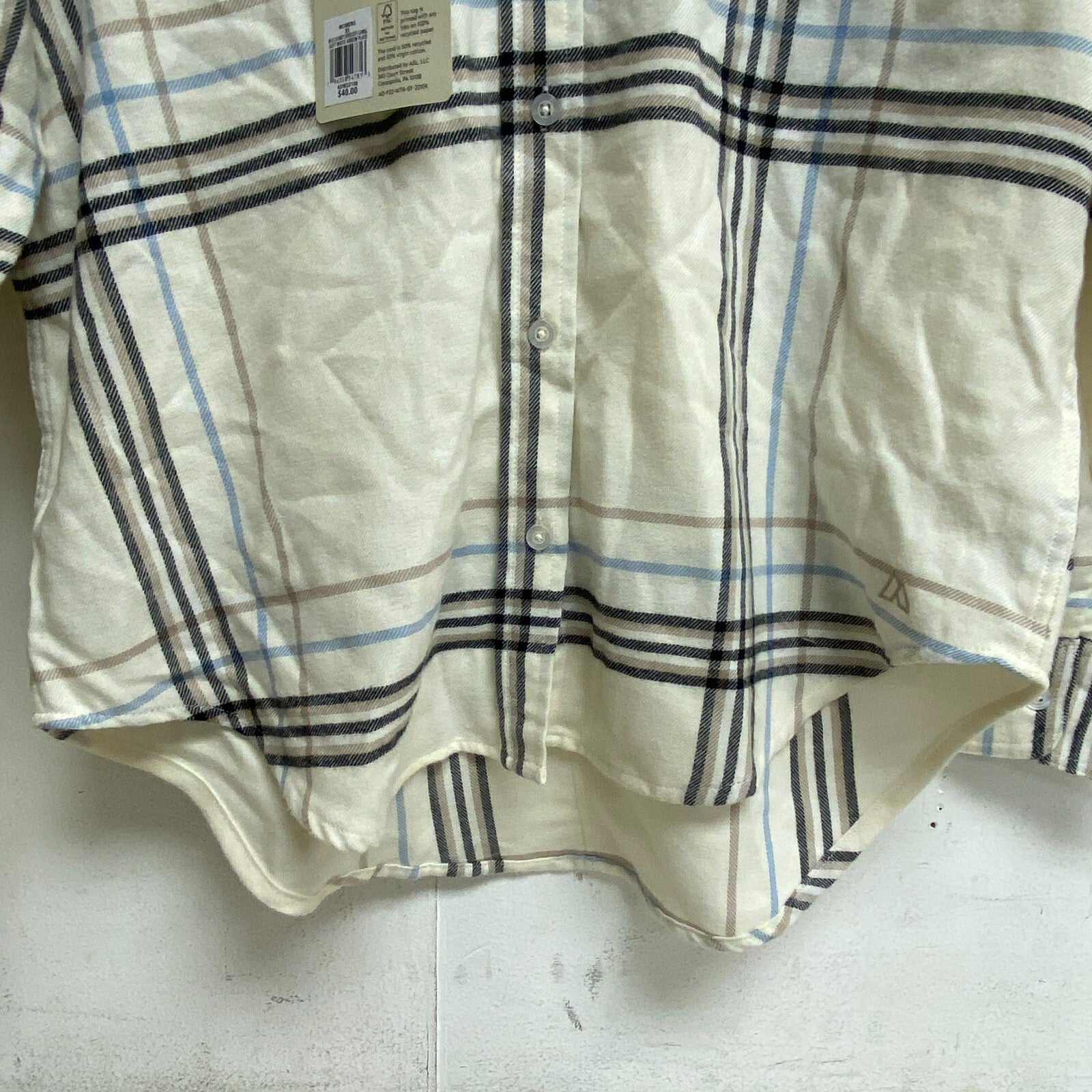 Alpine Design Women's W AD Journey Oversized Flannel Soft White Arrow Plaid