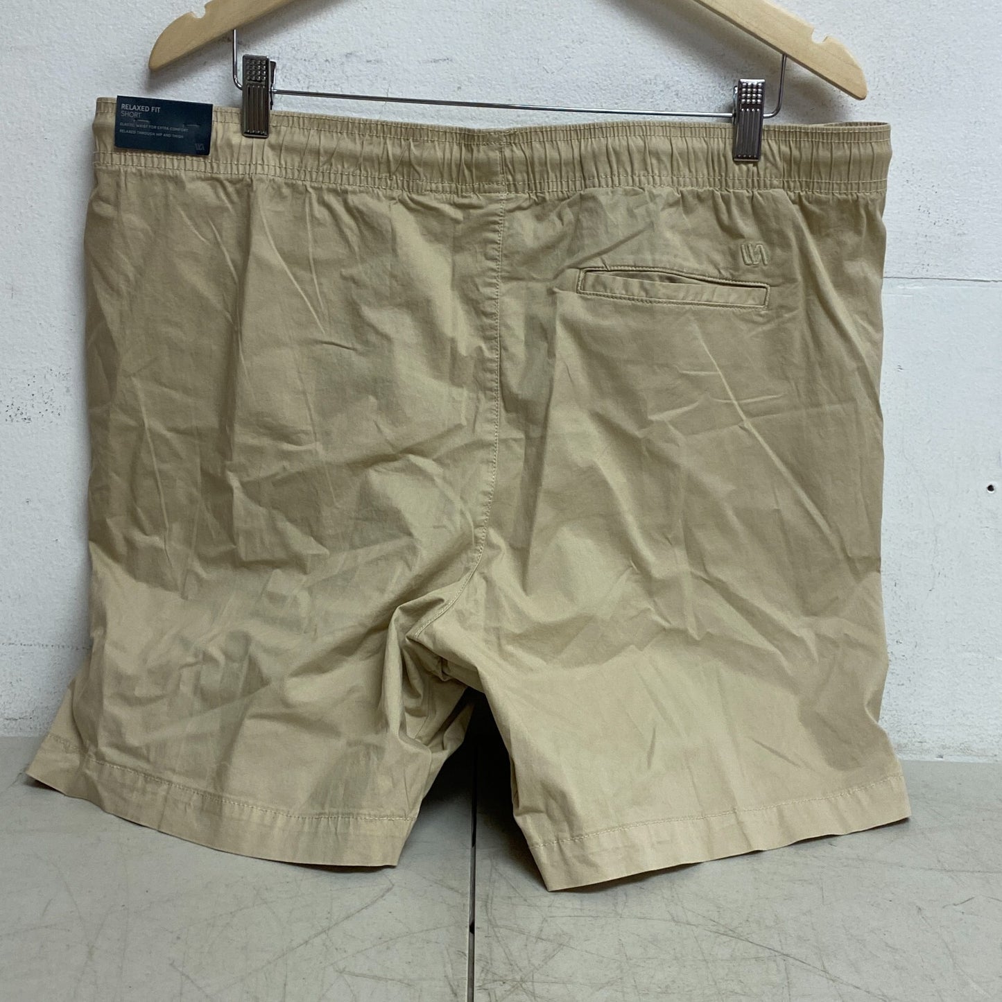 VRST Men's 7â Relaxed Fit  Easy  Elastic Waist Short  Stone Quarry MAX100429