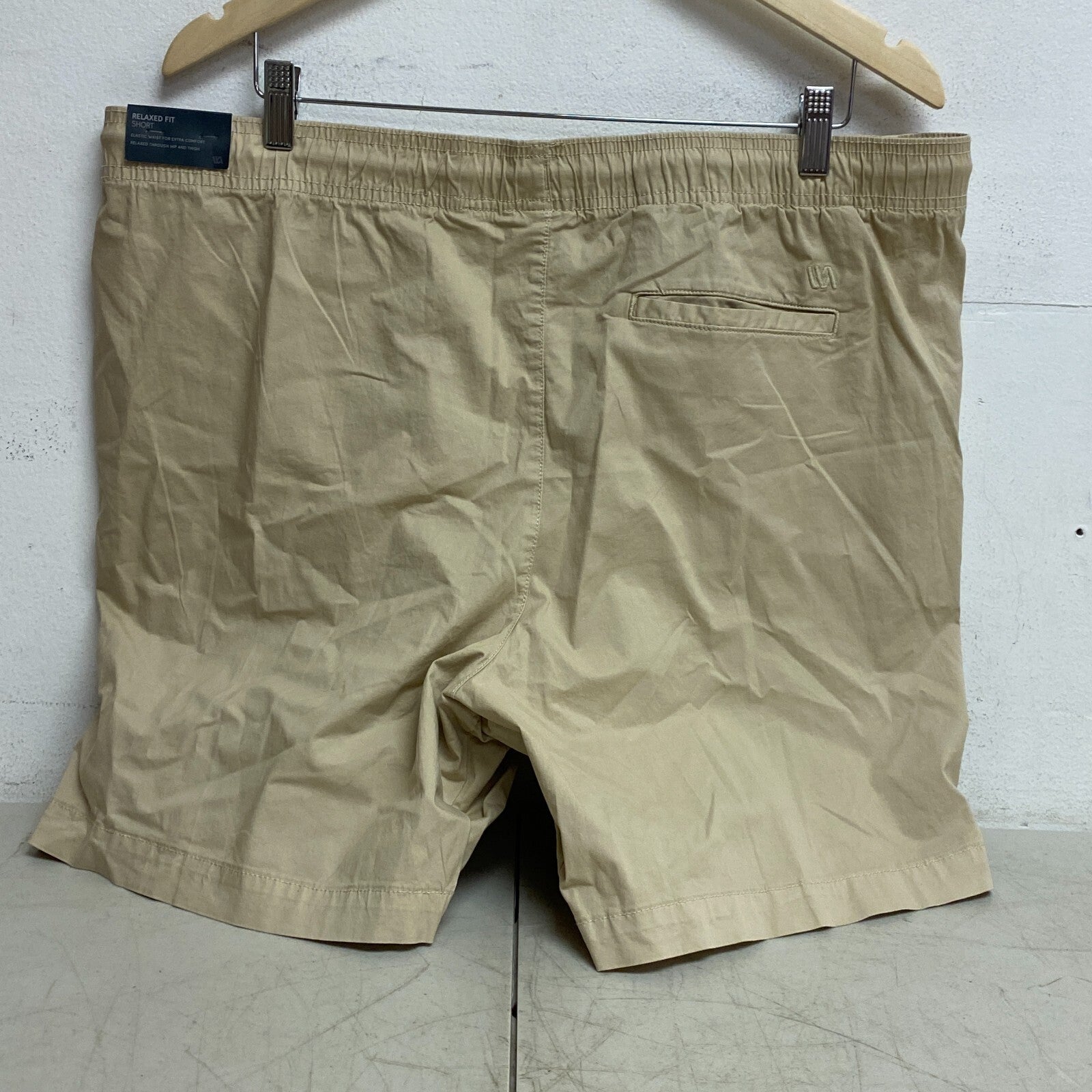 VRST Men's 7â Relaxed Fit  Easy  Elastic Waist Short  Stone Quarry MAX100429