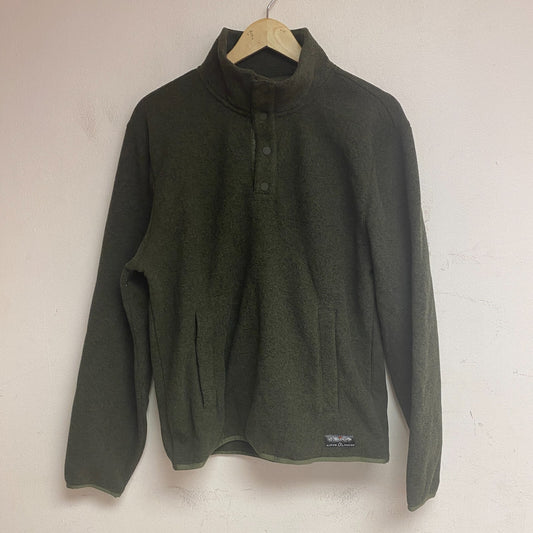 Alpine Design Mens Retreat QRT Snap Fleece Forest Night Heather ADM23603