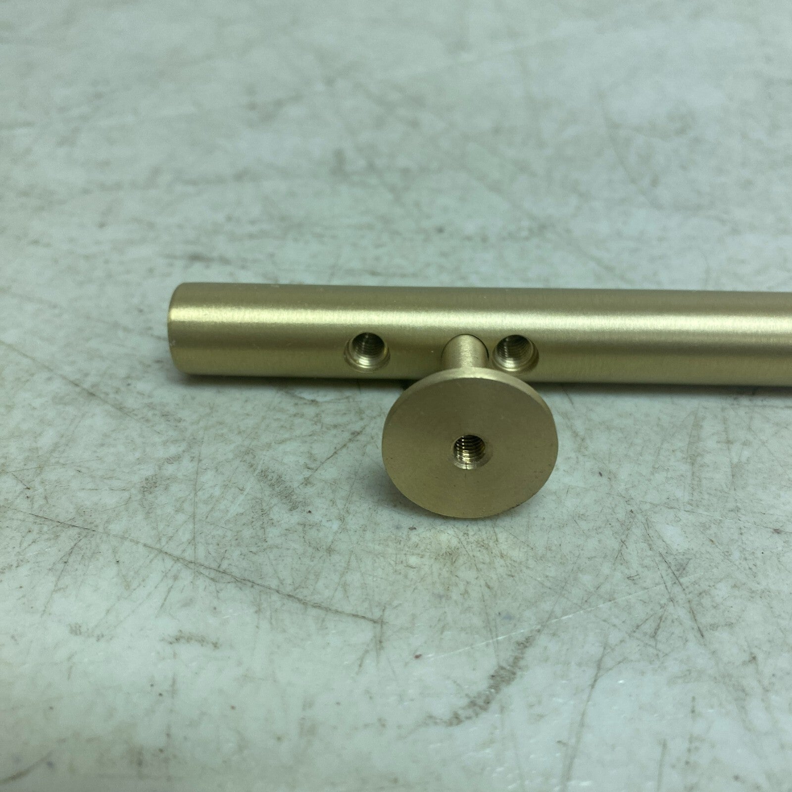 Signature Hardware 6" Diehl Adjustable Round Brass Drawer Pull - Satin Brass