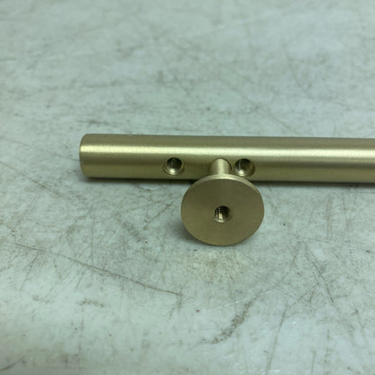 Signature Hardware 6" Diehl Adjustable Round Brass Drawer Pull - Satin Brass