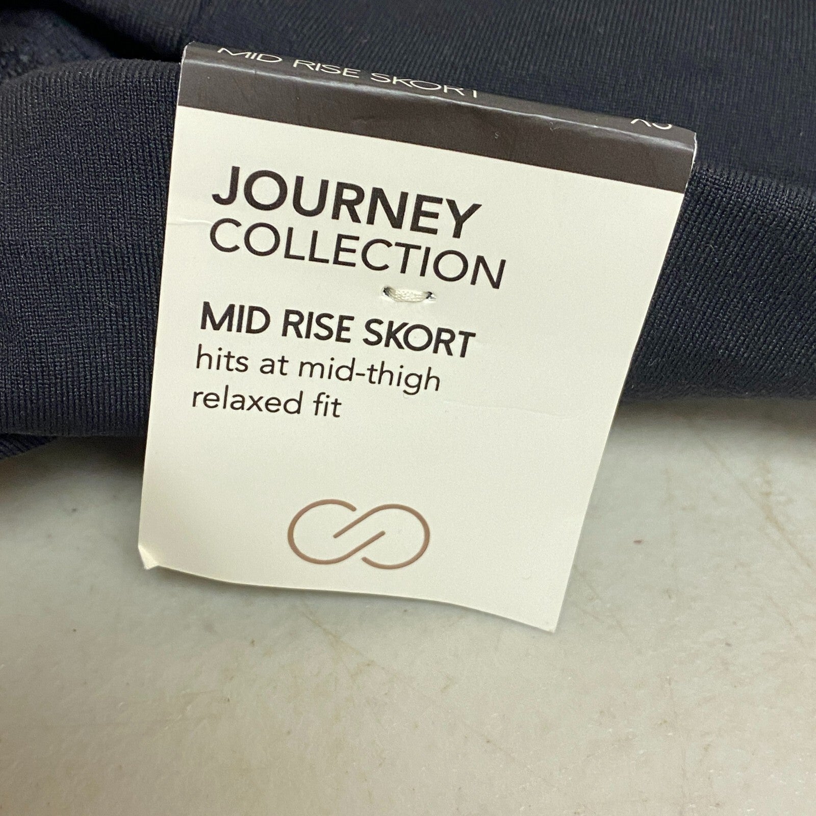 CALIA Women's Tulip Hem Skort Pure Solid Black Mid-rise Jouney WAX12237