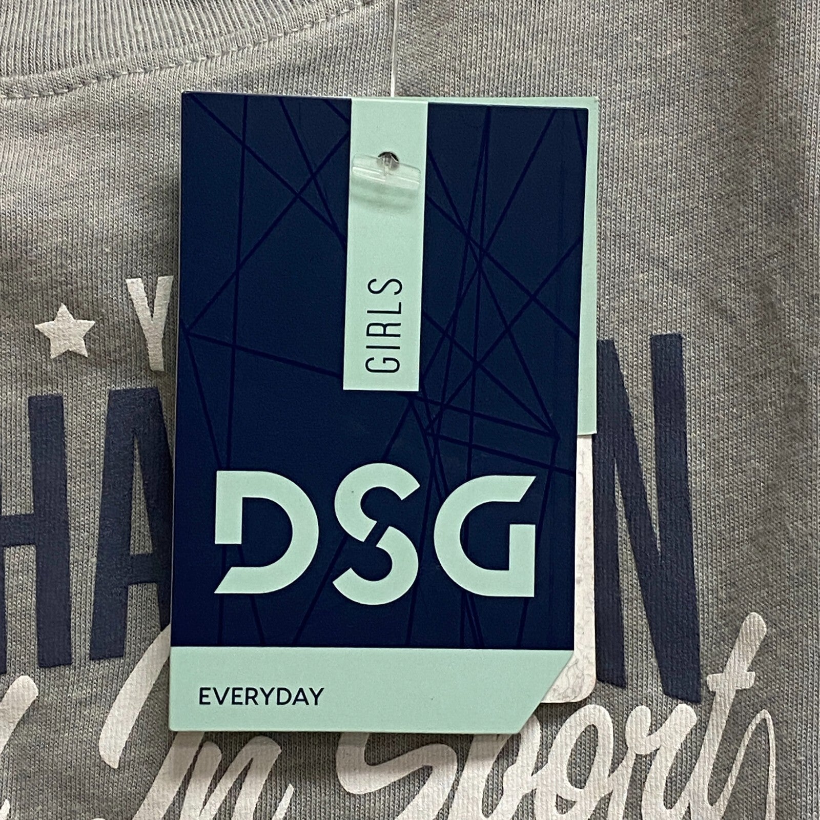 DSG Girls BF Graphic Muscle Relaxed  Tank Light Heather Gray Bh DAG13124H New