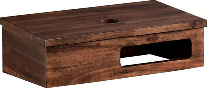 Signature Hardware 18" NADIYA WALL MOUNT VESSEL SINK VANITY CHESTNUT BROWN N,,,,