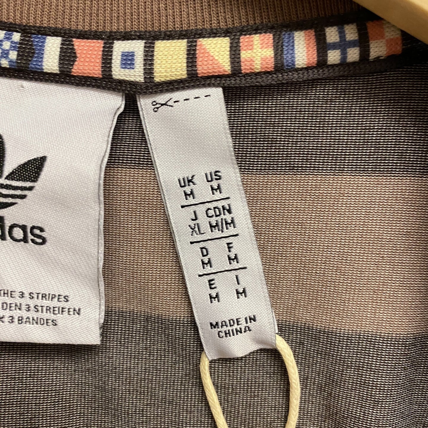 Adidas Original's Men's Striped Tee Shirt Dark Brown IR7586 Size Medium New!