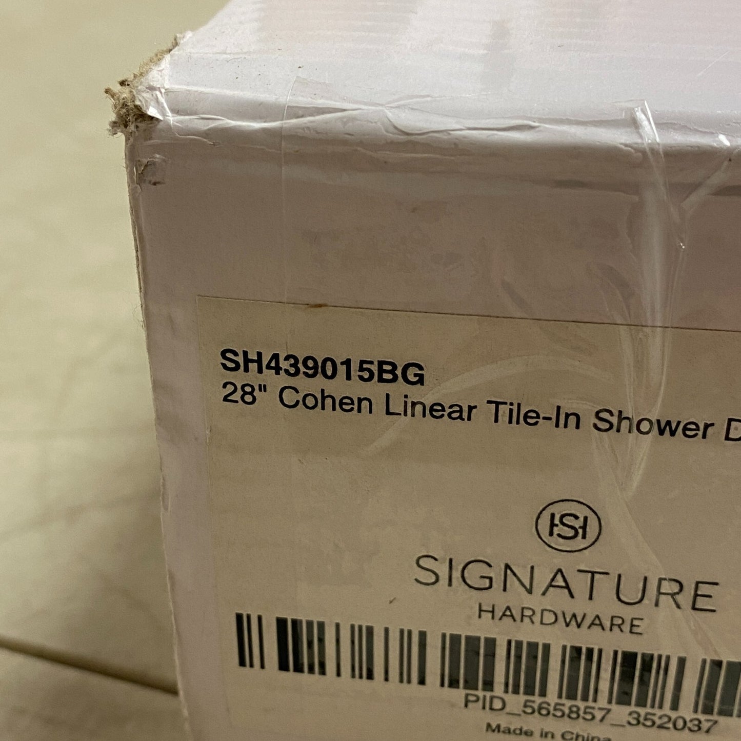 Signature Hardware 28" Cohen Linear Tile-in Shower Drain - Brushed Gold