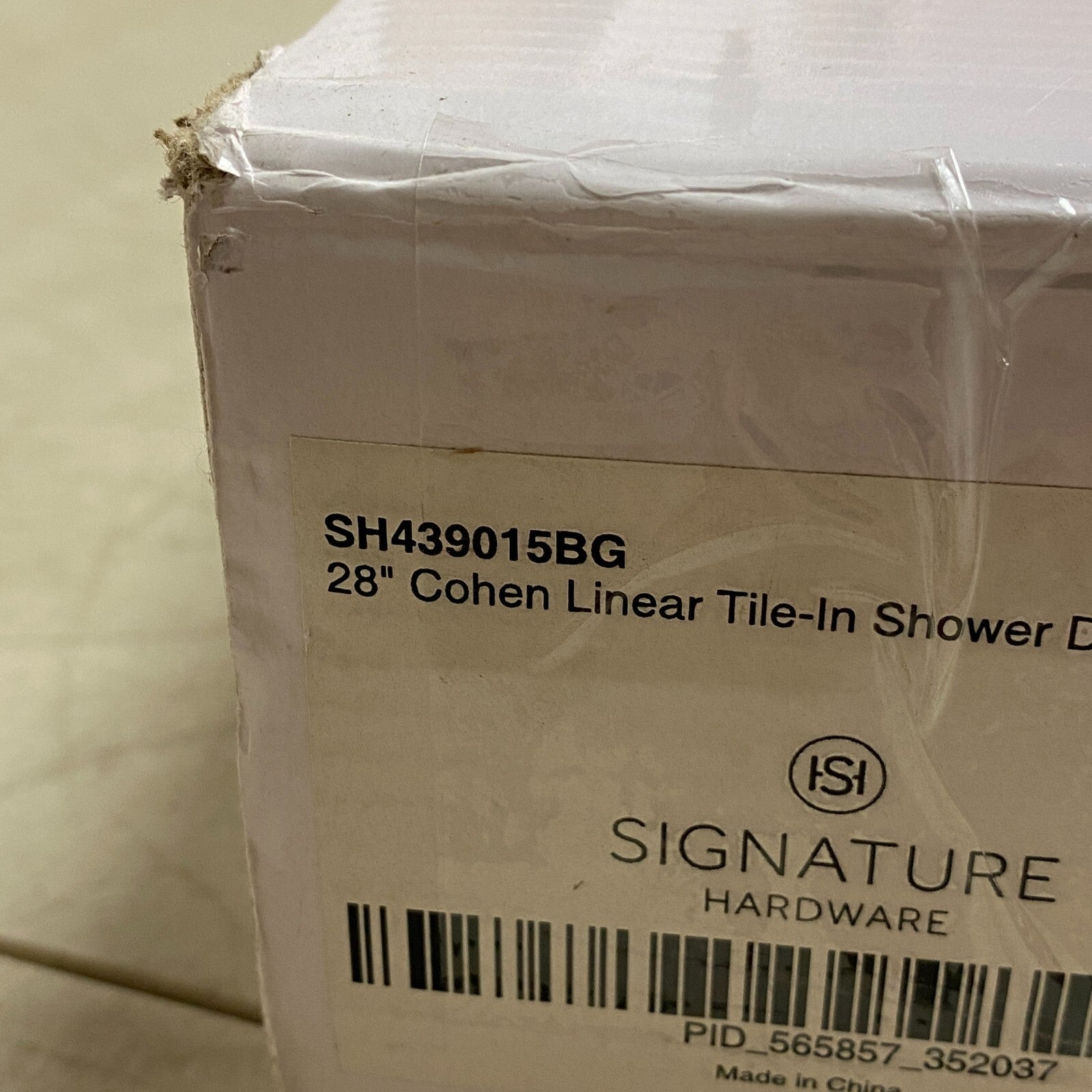 Signature Hardware 28" Cohen Linear Tile-in Shower Drain - Brushed Gold