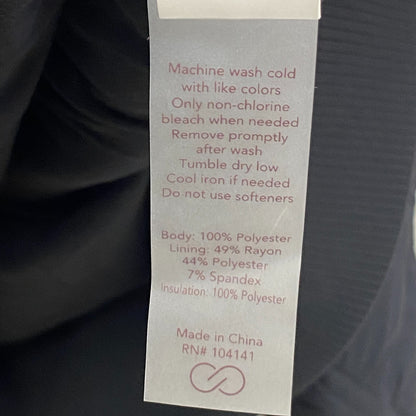 Calia Women's Outwear Quilted 1/2 Zip Pullover Jacket Pure Black WAX33055 New!