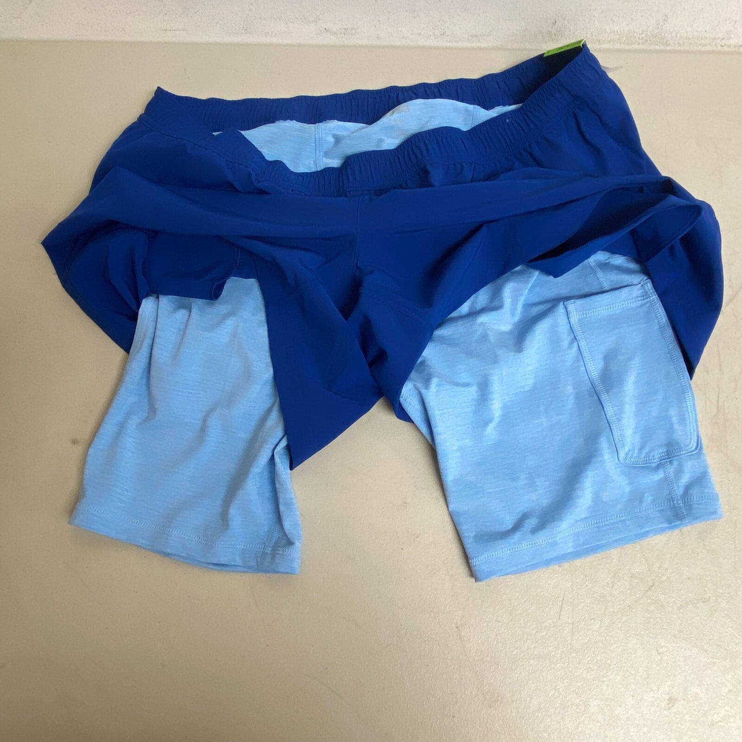 DSG Mens 2-in-1 Agility Short Electric Navy/BT Cerulean DAM13107HL BRAND NEW