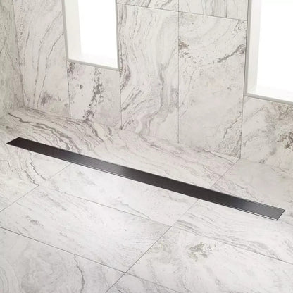 Signature Hardware 48" Carmen Linear Shower Drain - Matte Black SH439026MB