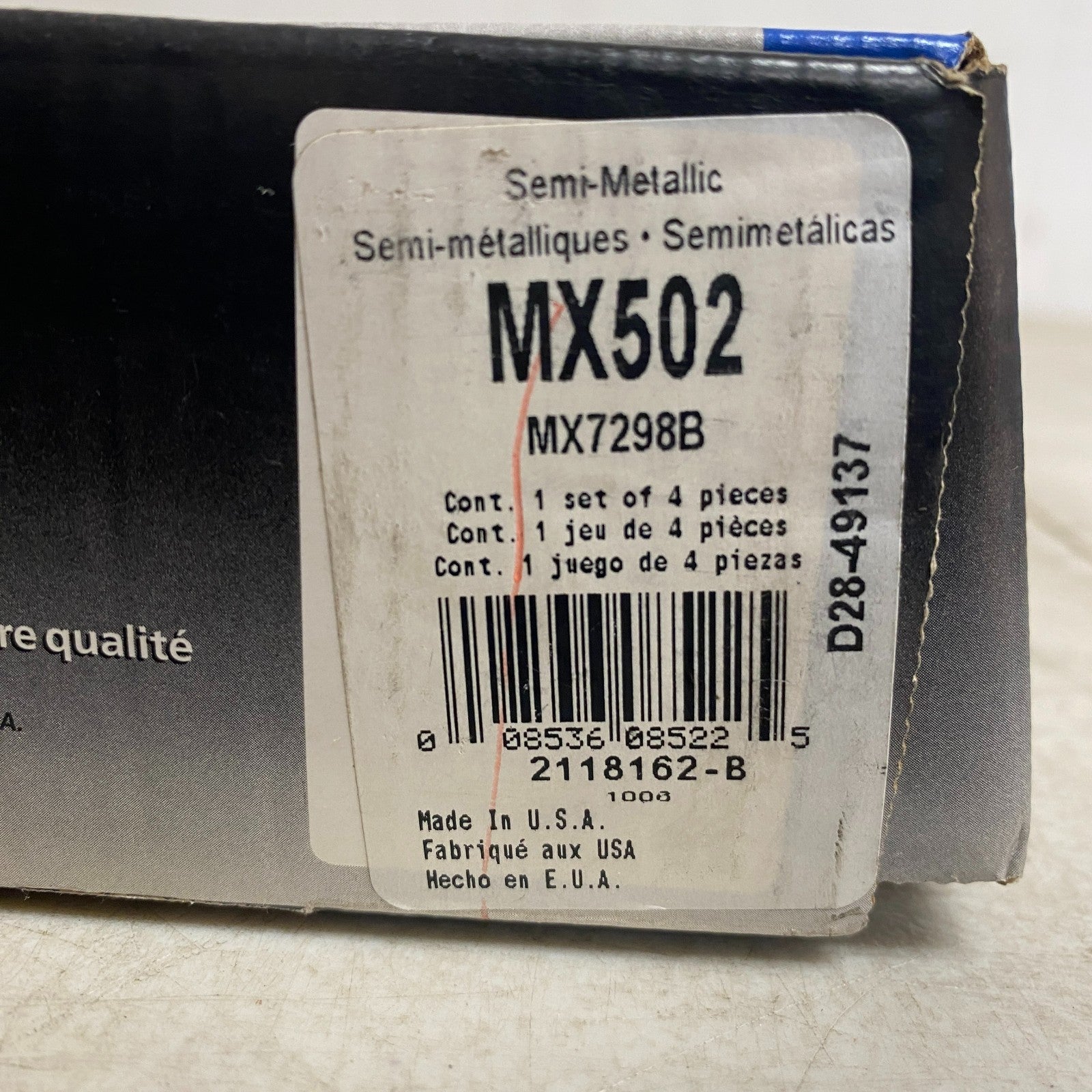 WAGNER MX502 Brake Pad Set Front Semi-Metallic 91-97 Toyota Land Cruiser