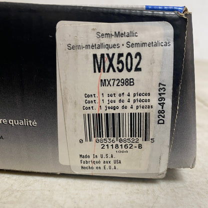 WAGNER MX502 Brake Pad Set Front Semi-Metallic 91-97 Toyota Land Cruiser