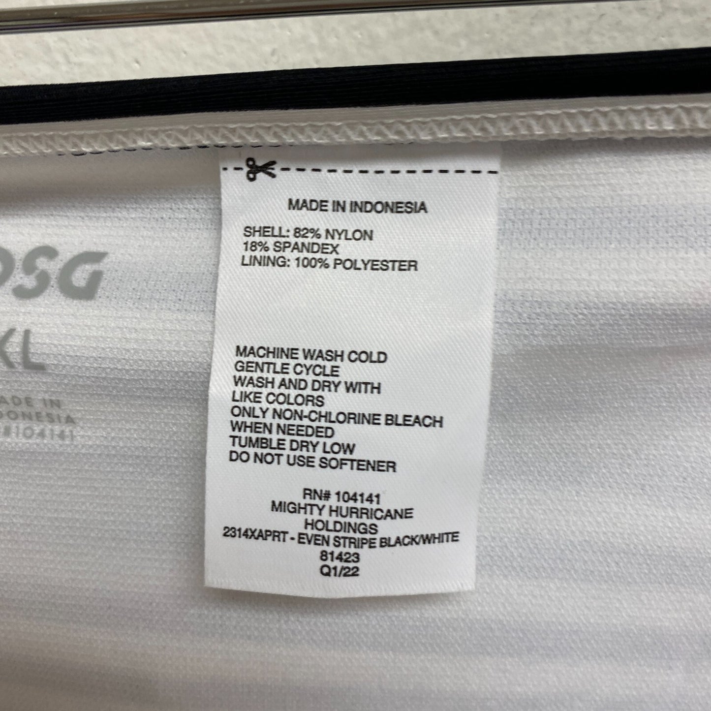 DSG Women's Swim Tomie Printed Bottom Even Striped Black/White  2314XAPRT New