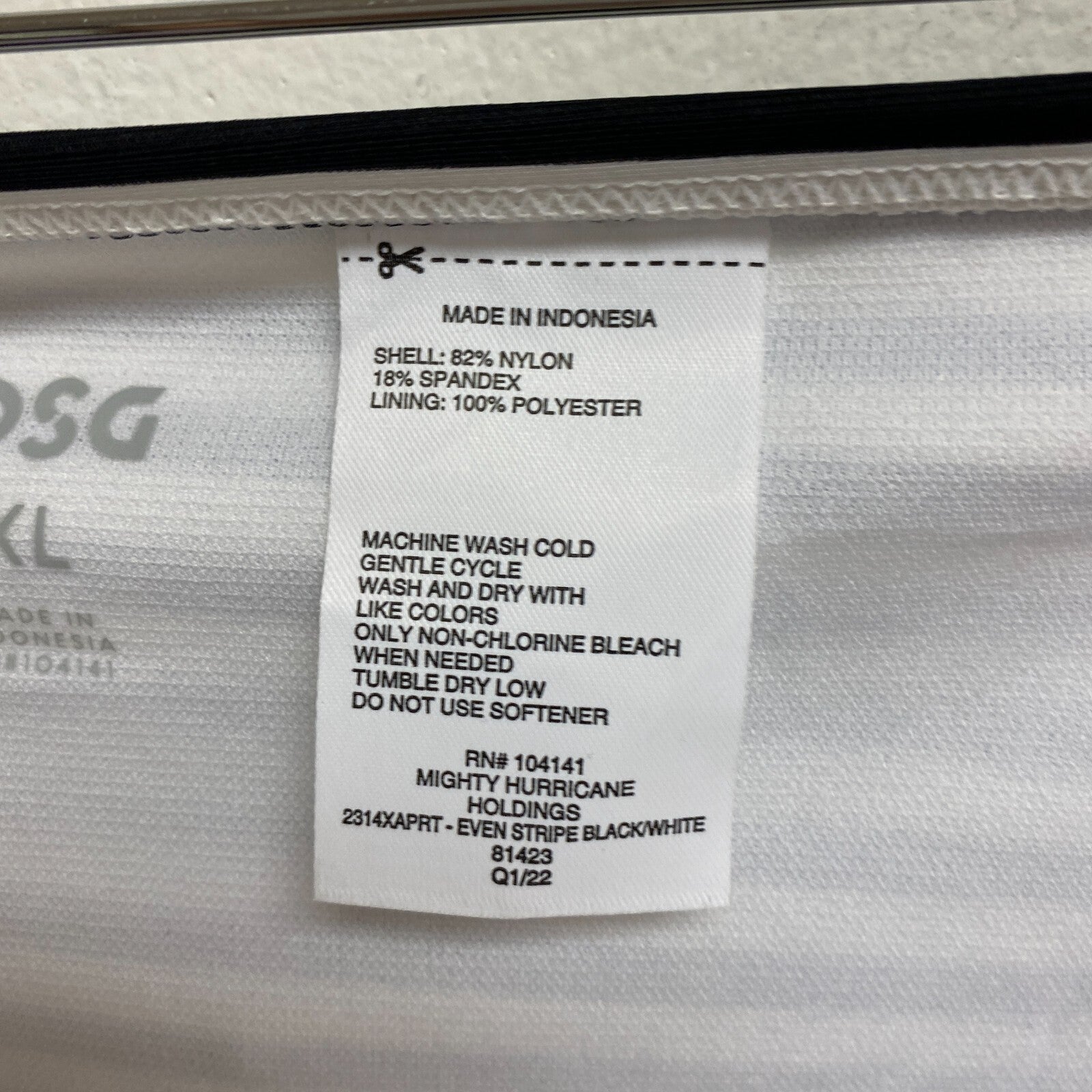 DSG Women's Swim Tomie Printed Bottom Even Striped Black/White  2314XAPRT New